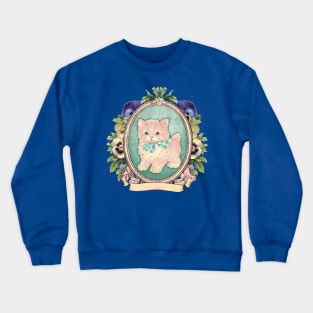 Kitschy Pink Kitten Crewneck Sweatshirt